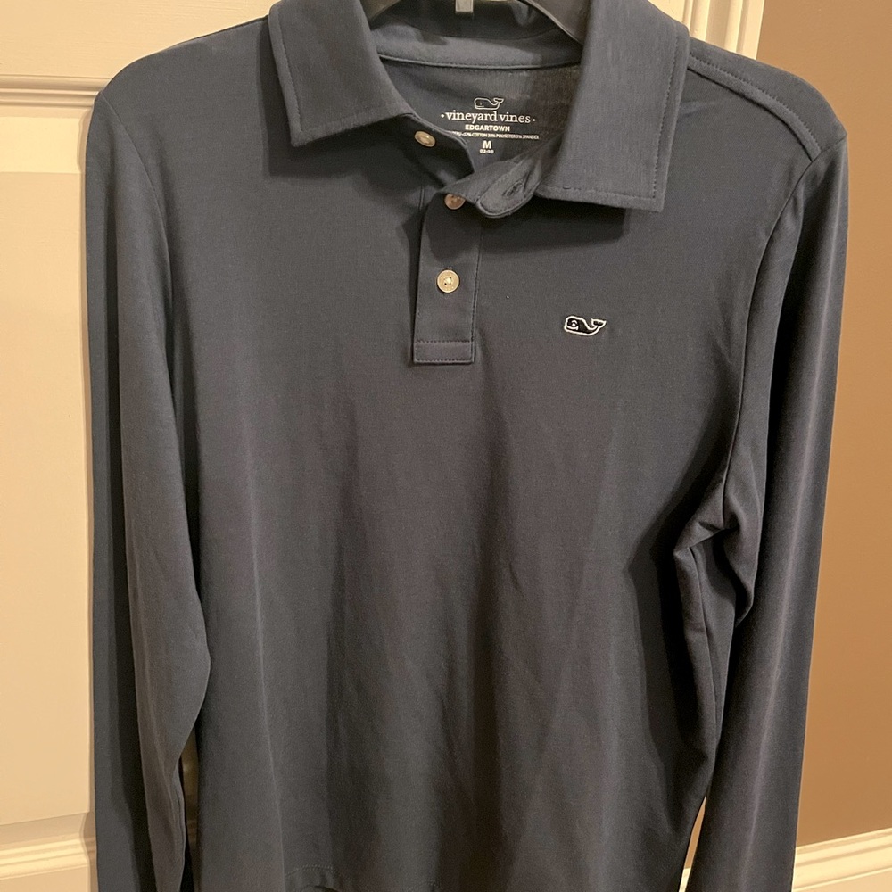 Vineyard Vines Boys M (12-14) Edgartown Navy polo